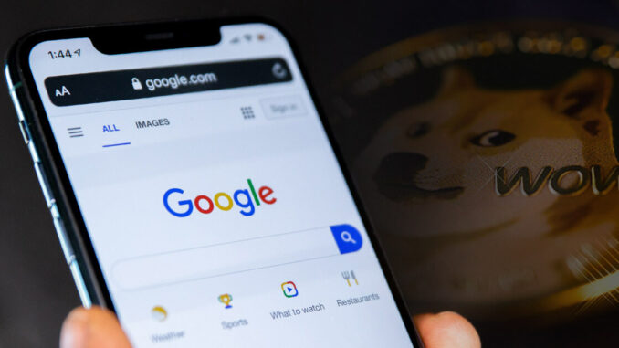 Dogecoin (DOGE) ranks number one by Google searches in the U.S