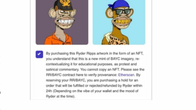 Ryder Ripps BAYC disclaimer