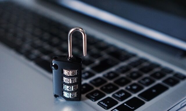 Revolut, a laptop and a lock