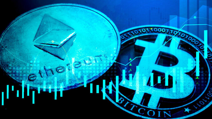 Bitcoin climbs past $30k, Ethereum approaches $2k