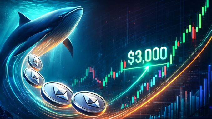 Ethereum Whale Redistribution Continues: Moves 5,000 ETH As Price Reclaims $3K Level