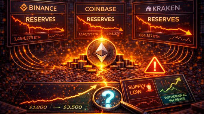 Ethereum Reserves Are Collapsing Across Major Exchanges – Learn What It Signals