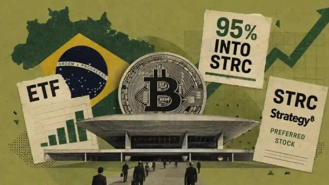 Brazil’s New Bitcoin ETF Bet Puts 95% Into Strategy’s STRC